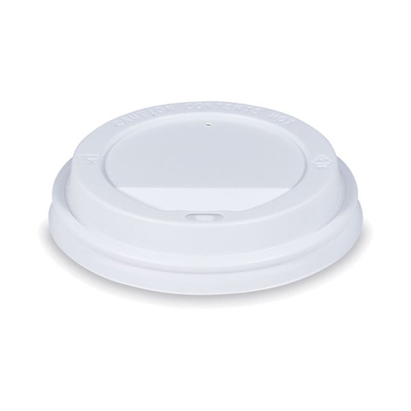 100 Stk. Deckel für Coffee to Go Becher 300 ml und 400 ml Ø90mm weiß